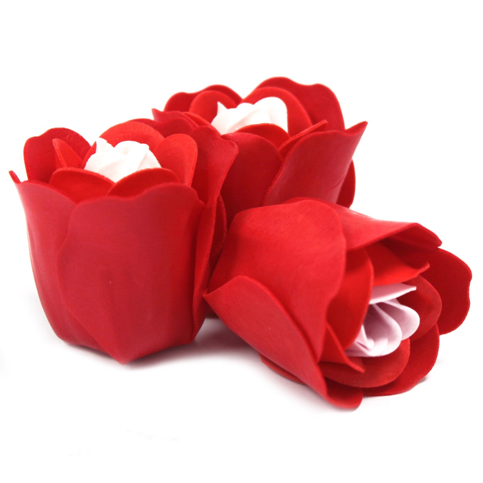 Set of 3 Soap Flower Heart Box - Lavender Roses