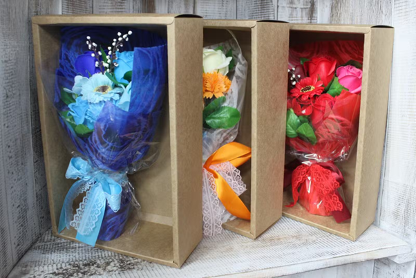 Boxed Hand Soap Flower Bouquet